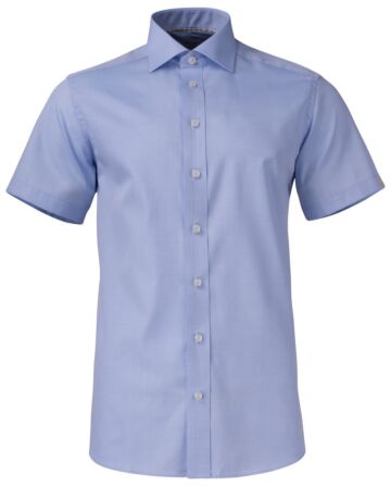 J.Harvest & Frost Yb50 Twill S/S Hemd Slim Fit Heren Hemelsblauw
