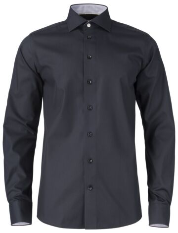 J.Harvest & Frost Yellow Bow 51 Yb51 Twill Hemd Regular Fit Heren Zwart