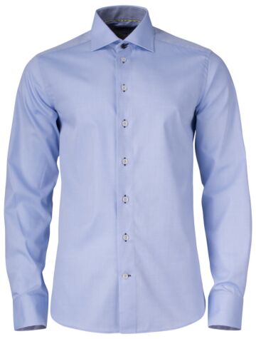 J.Harvest &amp; Frost Yb51 Twill Hemd Slim Fit Heren Hemelsblauw/Marine