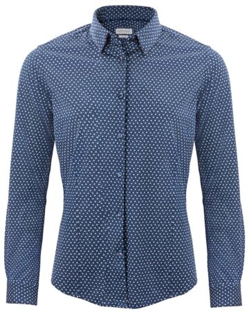 J.Harvest & Frost Ib131 Pique Knit Hemd Dames Marine Print