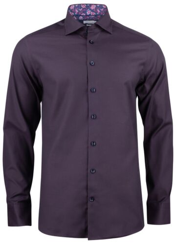J.Harvest &amp; Frost Pb142 Oxford Stretch Hemd Slim Fit Heren Paars