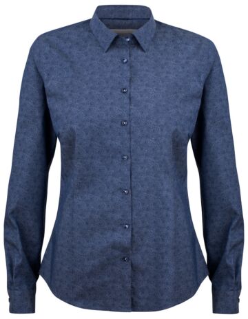 J.Harvest &amp; Frost Pb143 Twill Hemd Dames Indigo Paisley Fijn Twill