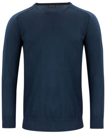 J.Harvest & Frost Merino U Gebreide Sweater Heren Marine