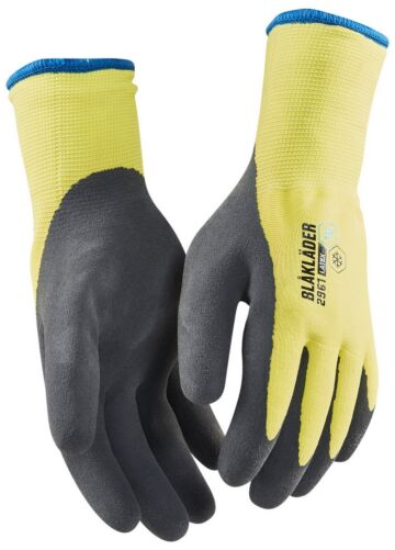 Blåkläder 2961-1451 Werkhandschoenen latex-gedipt gevoerd High Vis Geel