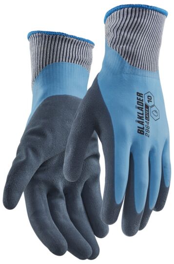 Blåkläder 2964-1452 Werkhandschoenen latex-gedipt waterdicht Oceaanblauw