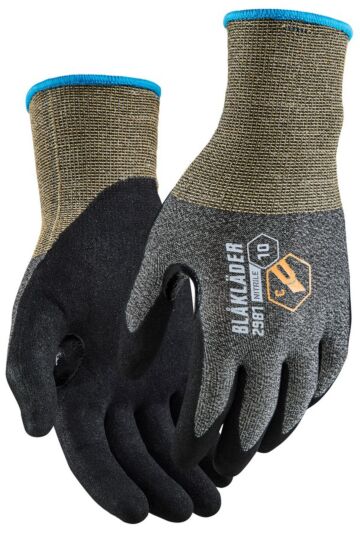 Blåkläder 2981-1473 Snijbestendige handschoenen C Nitril-gedipt Zwart