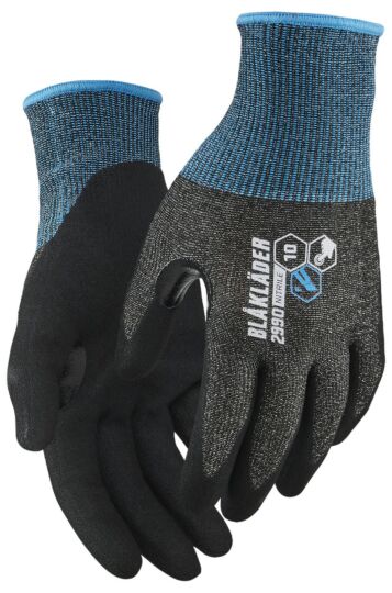 Blåkläder 2990-1411 Snijbestendige handschoenen F nitril-gecoat Touch Zwart