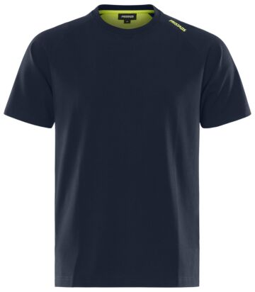 Fristads Heavy stretch T-shirt 7553 GTME Donker Marineblauw/Hi-Vis Geel