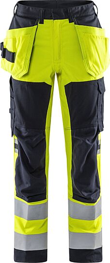 Fristads Flamestat high vis stretch werkbroek klasse 2 2267 ATHF Hi-Vis Geel/Marineblauw