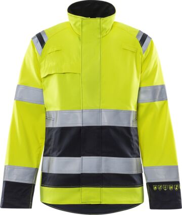 Fristads Flamestat high vis stretchjack dames klasse 3 4161 ATHF Hi-Vis Geel/Marineblauw