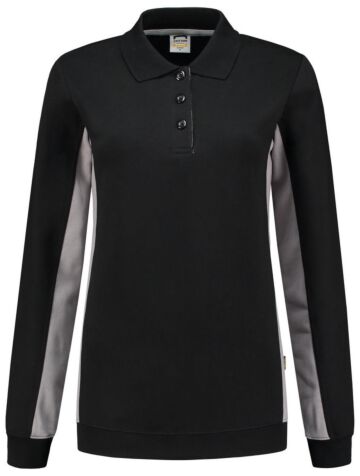 Tricorp 302002 Polosweater Bicolor Dames Zwart/Grijs