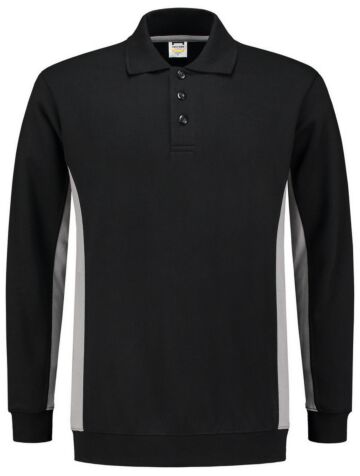 Tricorp 302003 Polosweater Bicolor Zwart/Grijs