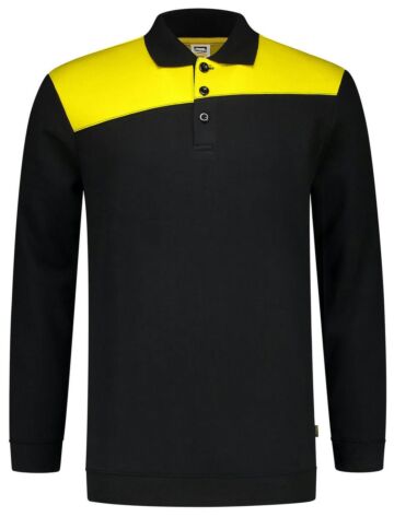 Tricorp 302004 Polosweater Bicolor Naden Zwart/Geel