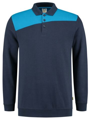 Tricorp 302004 Polosweater Bicolor Naden Blauw/Turqouise