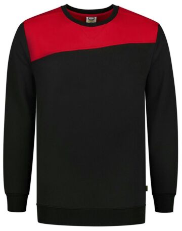 Tricorp 302013 Sweater Bicolor Naden Zwart/Rood