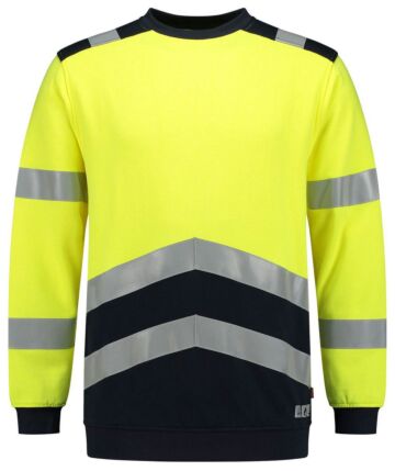 Tricorp 303002 Sweater Multinorm Bicolor Fluor Geel/Blauw