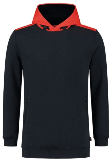 Tricorp 303005 Sweater High Vis Capuchon Blauw/Fluor Rood