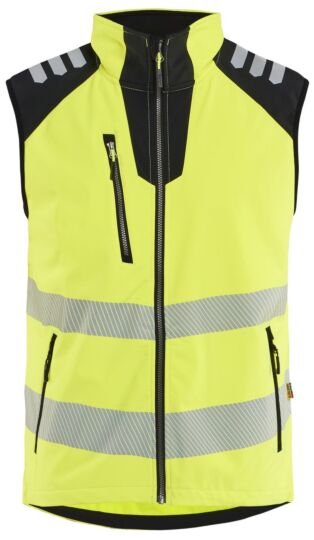 Blåkläder 3091-2513 Softshell Bodywarmer High Vis High Vis Geel/Zwart