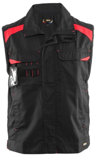 Blåkläder 3164-1800 Industrie Werkvest. ongevoerd Zwart/Rood