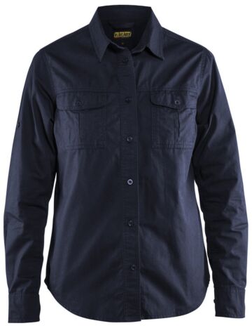 Blåkläder 3208-1135 Dames overhemd twill Marineblauw