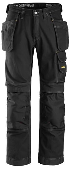 Snickers 3215 Comfort Cotton Werkbroek met Holsterzakken Zwart
