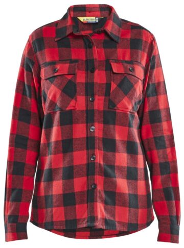 Blåkläder 3218-1168 Dames Overhemd Flanel Rood/Zwart
