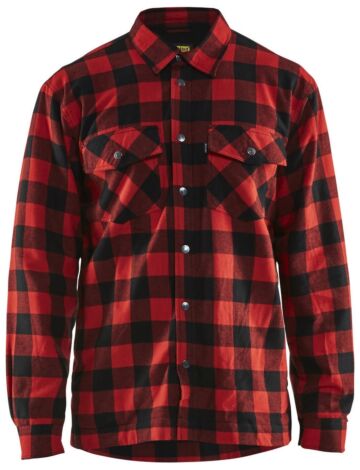 Blåkläder 3225-1131 Overhemd flanel gevoerd Rood/Zwart