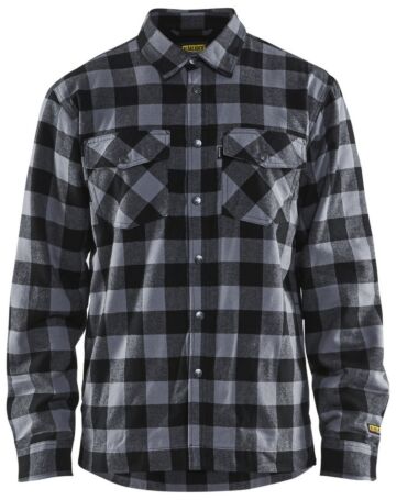 Blåkläder 3225-1131 Overhemd flanel gevoerd Donkergrijs/Zwart