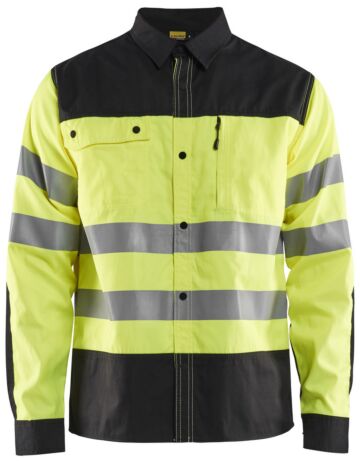 Blåkläder 3255-1817 High Vis overhemd High Vis Geel/Zwart