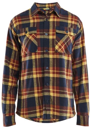 Blåkläder 3288-1168 Overhemd Flanel Gebrand rood/Donker marineblauw