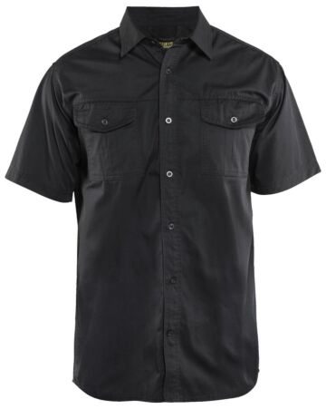 Blåkläder 3296-1190 Overhemd Twill korte mouw Zwart