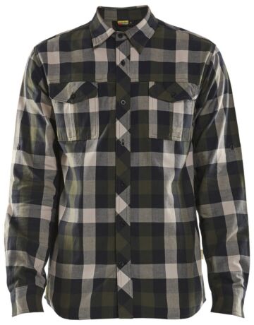Blåkläder 3299-1152 Overhemd flanel Groen/Zwart