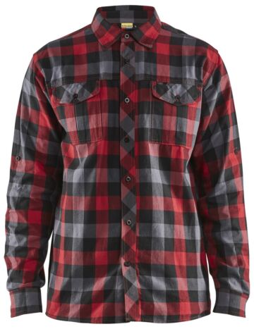 Blåkläder 3299-1152 Overhemd Flanel Rood/Zwart
