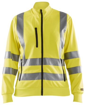 Blåkläder 3308-1974 Dames Sweatshirt met rits High Vis High Vis Geel