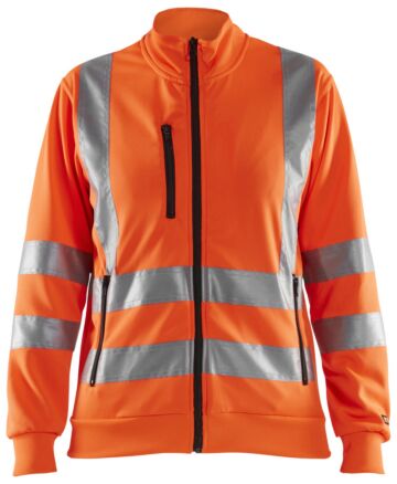 Blåkläder 3308-1974 Dames Sweatshirt met rits High Vis High Vis Oranje