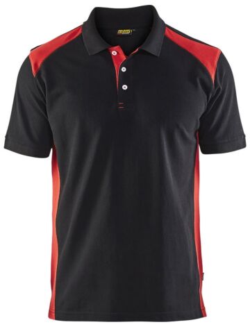 Blåkläder 3324-1050 Piqué Polo Zwart/Rood