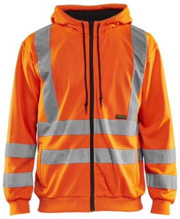 Blåkläder 3346-1974 Hooded Sweatshirt met rits High Vis High Vis Oranje
