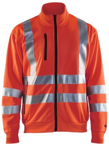 Blåkläder 3358-1974 Sweatshirt met rits High Vis High Vis Rood