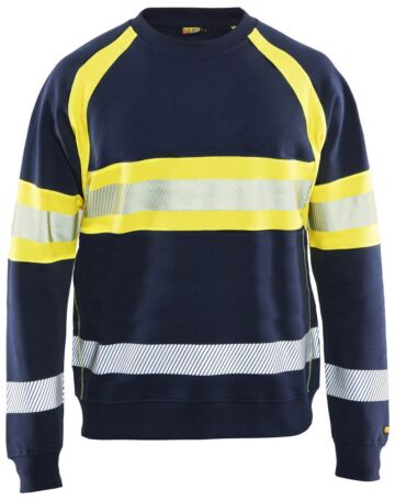 Blåkläder 3359-1158 Sweatshirt High Vis Marine/High Vis Geel