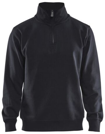 Blåkläder 3365-1048 Sweatshirt Jersey met halve rits Zwart