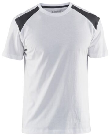 Blåkläder 3379-1042 T-shirt bi-colour Wit/Donkergrijs