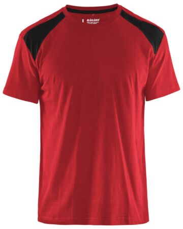 Blåkläder 3379-1042 T-shirt bi-colour Rood/Zwart