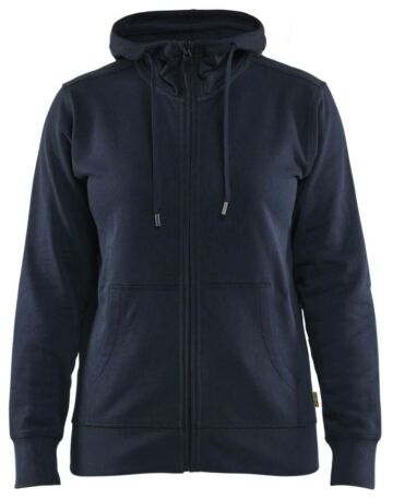 Blåkläder 3395-1158 Dames hooded sweatshirt met rits Donker marineblauw