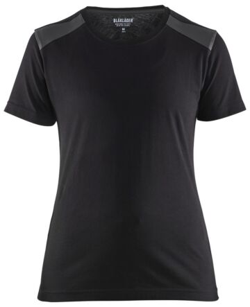 Blåkläder 3479-1042 Dames T-shirt bi-colour Zwart/Donkergrijs