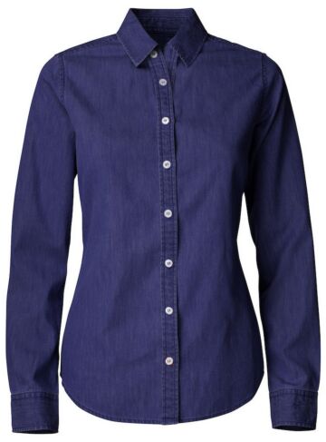 Cutter & Buck Ellensburg Denim Shirt Dames dark indigo