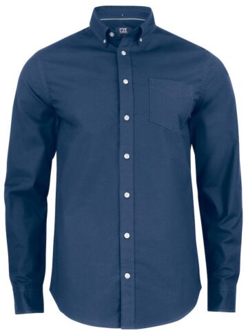 Cutter & Buck Hansville Shirt Heren Blauw Oxford