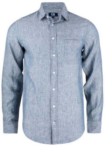 Cutter & Buck Summerland Linen Shirt Heren Blauw