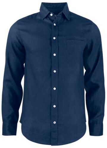 Cutter & Buck Summerland Linen Shirt Heren Donker Marineblauw