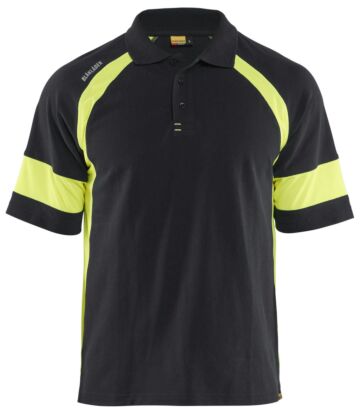 Blåkläder 3528-1050 Poloshirt visible Zwart/High Vis Geel