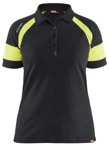 Blåkläder 3529-1050 Dames Poloshirt visible Zwart/High Vis Geel